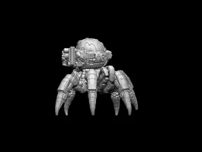 Sci-Fi Mech Spider STL Tabletop Wargame Walker Miniature   3D print model