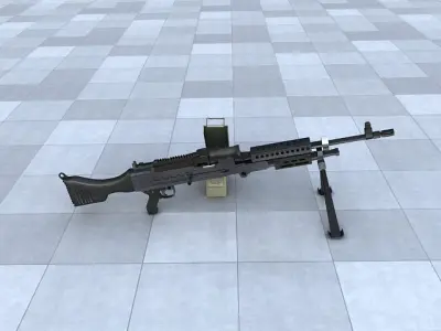 M240 Machine Gun 3D model