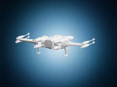 X-wing Starfighter Spaceship Miniature Model 3D print model