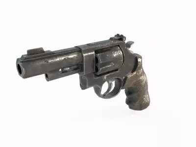 Modern weapons outdated revolvers 3D model