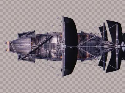 Pirate Ship Low-poly 3D model