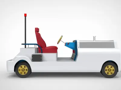 Airport Cargo and Loader Transporter 1 3D model