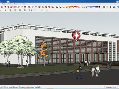 Sketchup Hospital F2 with Render and Lumion file 3D model