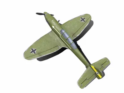 Heinkel He 112 German WW2 Fighter Plane Low-poly 3D model