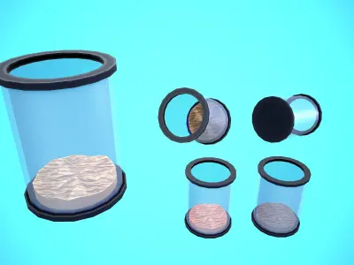 FISH TANK 04 CARTOON STYLIZED Low-poly 3D model