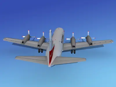 Lockheed L-188 Electra HP National Airlines 3D model