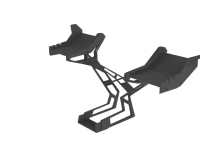 big spoiler rear flooot 3D model