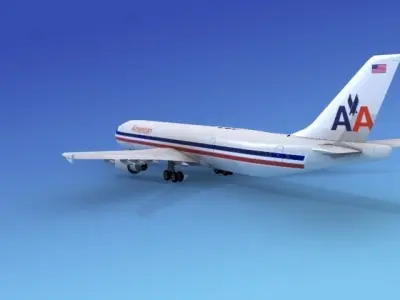 Airbus A300 American Airlines 3D model