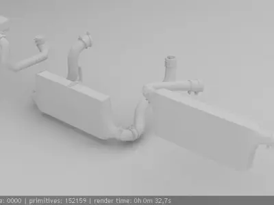 SR20 DET Nissan engine 3D model