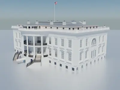 The White House Washington 3D model