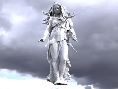 Advent angel statue 3D model