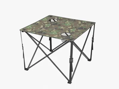 Camping Table Low-poly 3D model
