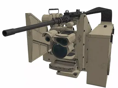 CROWS KONGSBERG M2 Low-poly 3D model