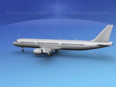 Airbus A321 Unmarked 2 3D model