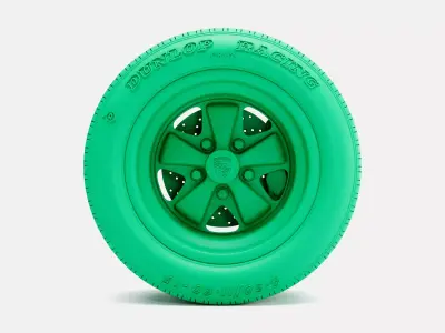 15x10 Fuchs Wheel Dunlop CR82 430-1160 Tire 3D print model