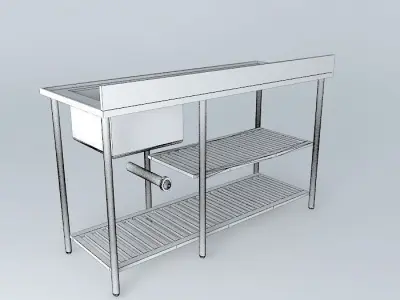 Kit211 Bancada Inox Cuba V2 por Alex Marques Free 3D model