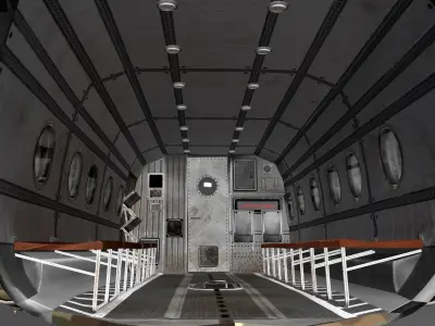 Rescue helicopter Low-poly 3D model