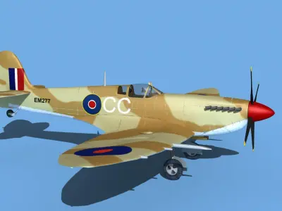 Supermarine Spitfire Mk IXb V05 3D model