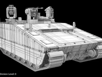 CV90 Armadillo Low-poly 3D model