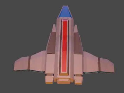 Space ship  Low-poly 3D model