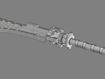 sword steampunk gear 3D print model 3D print model