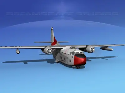 Fairchild C-123B Provider USAF 4 3D model