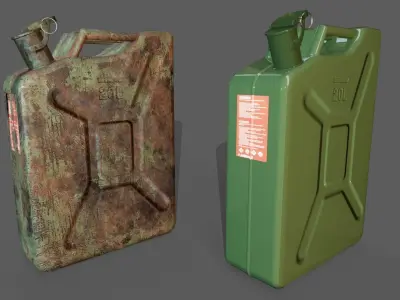Fuel Canister - 2 Texture sets - Game Ready Low-poly 3D model