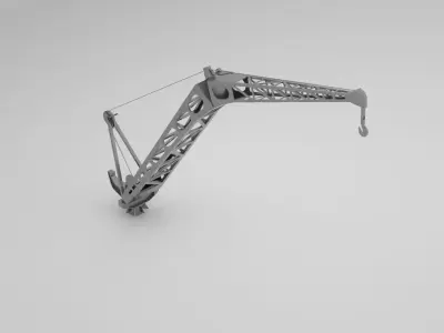 Naval Crane 4 - World War 2 Warship 3D model