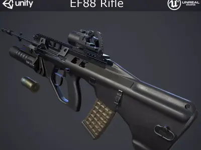 EF88 Rifle Low-poly 3D model