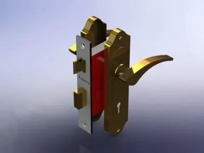 Regency door lock 3D model