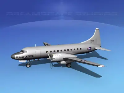 Convair C-131 USAF V02 3D model