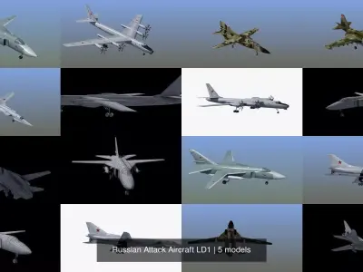 Russian Attack Aircraft LD1 3D Model Collection