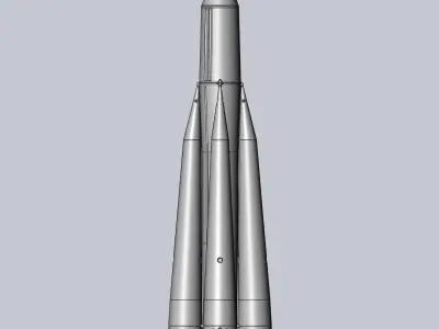 Sputnik Launcher Rocket Printable Model 3D print model