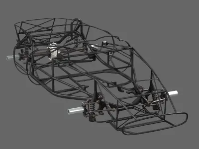 Chassis Frame - Ferrari 250 TR - Testa Rossa Low-poly 3D model