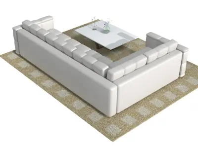 sofa Furniture Set Free low-poly 3D model