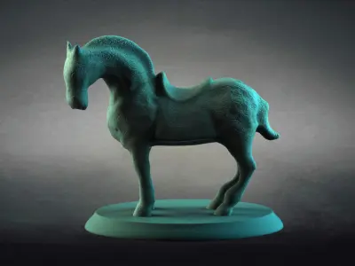 Carving Horse And Marble Stone Horse files  3D model