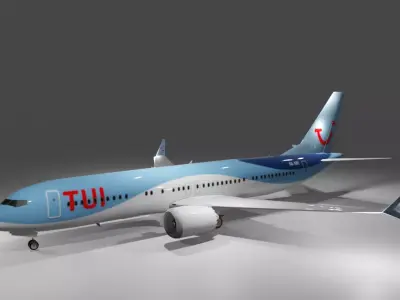 TUI Airlines Boeing 737max 8 3d model  Low-poly 3D model