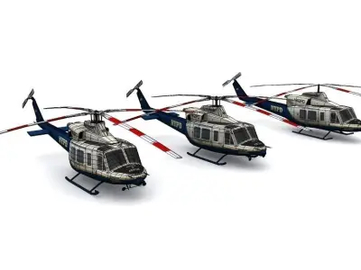 BELL 412 Low-poly 3D model