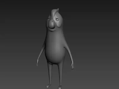 Orangutan cartoon character 3D model