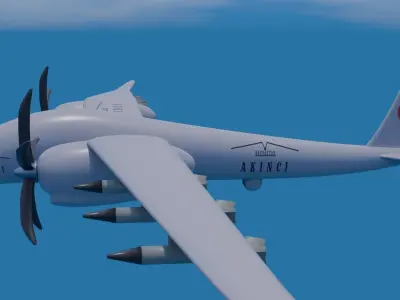 military drone Low-poly 3D model