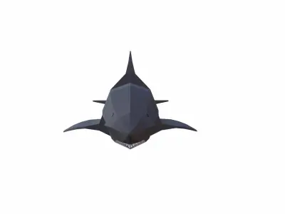 Shark Cartoon Low-poly 3D model