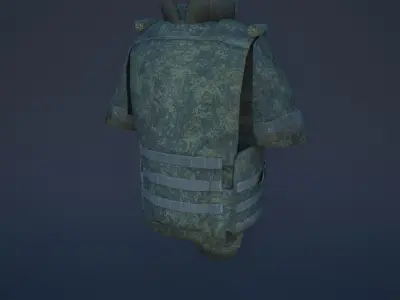 bulletproof vest Low-poly 3D model