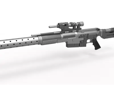 Sniper Blaster rifle A300 from the movie Rogue One 2016 3D model