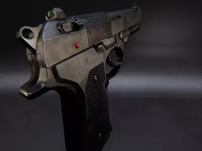 AAA Beretta M9 Game Ready PBR Low-poly 3D model