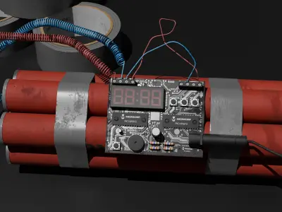 Molotov Cocktail - Dynamite Explosives Pack 3D model