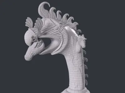 SubD Scythian Helmet 3D model