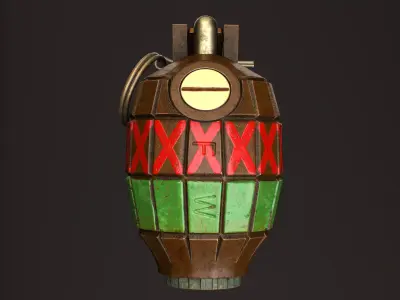British Mills Grenade Low-poly 3D model