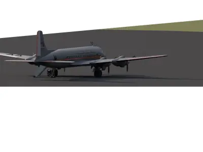 AMERICAN OVERSEAS AIRLINES CONSTELLATION L-049 and DOUGLAS DC-4 3D model