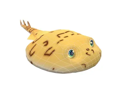 Nacrine Bancrofti Animated Fish  Low-poly 3D model