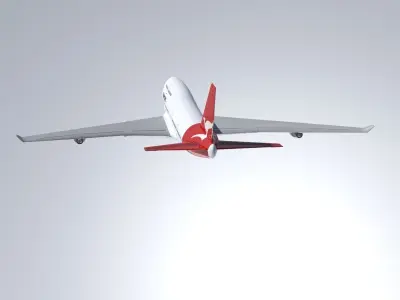 boeing 747-400 Qantas 3D model